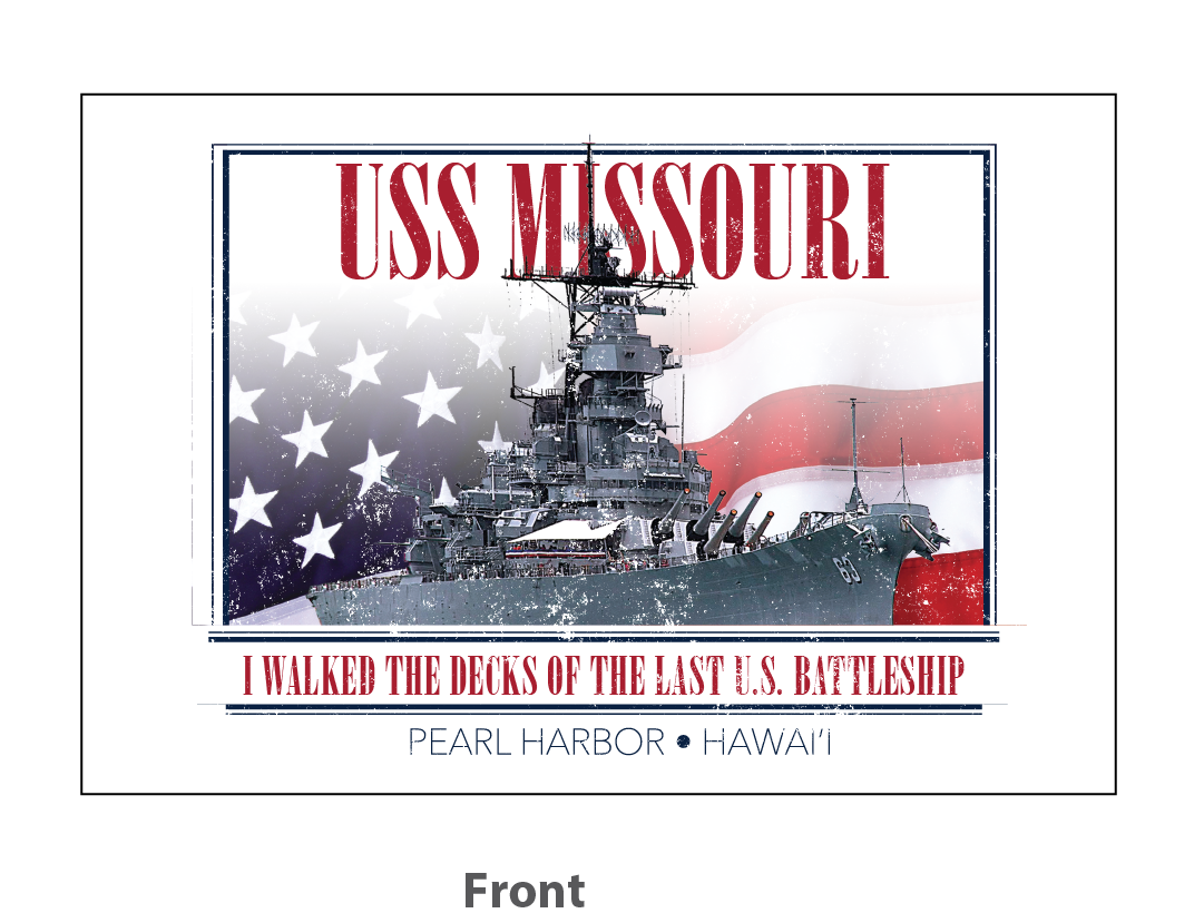Magnet Flag/Ship--I Walked the Deck of the Last Battleship