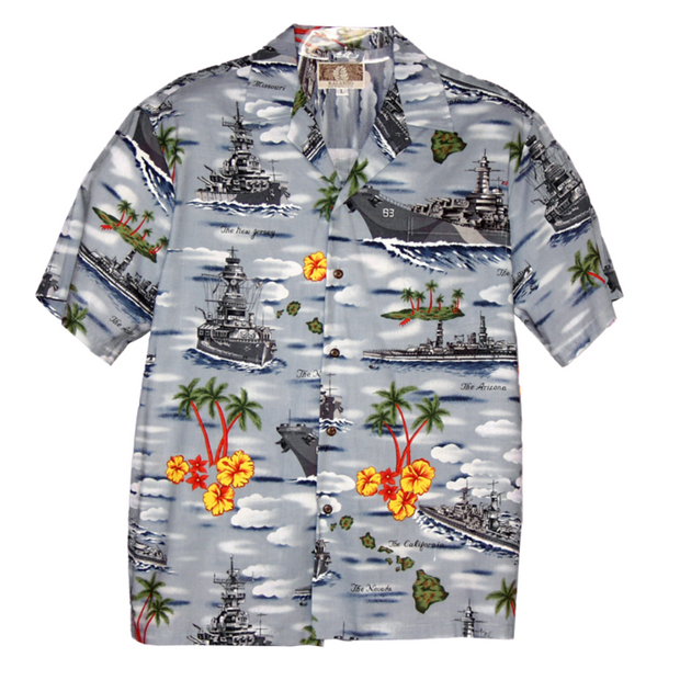Aloha Battleship Shirt Made in Hawaii – USS Missouri