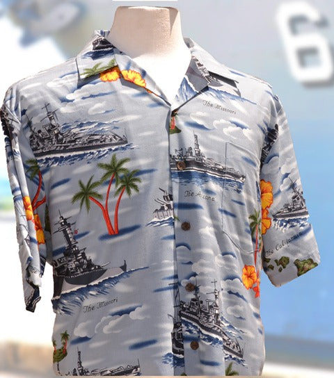 Aloha Battleship  Shirt Made in Hawaii